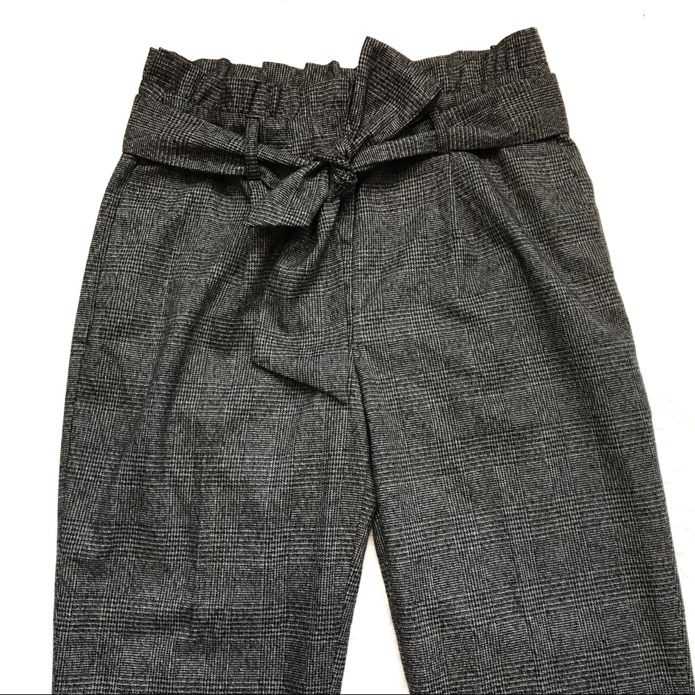 NWT GLEN CHECK PLAID PANT WITH SASH TIE BELT